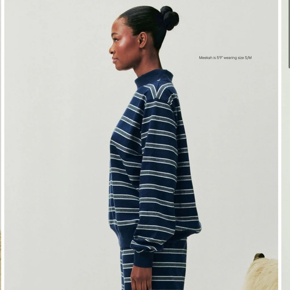 Parke Holiday Striped Mockneck Pullover Snowflake Stripe Size XXL - Picture 15 of 16